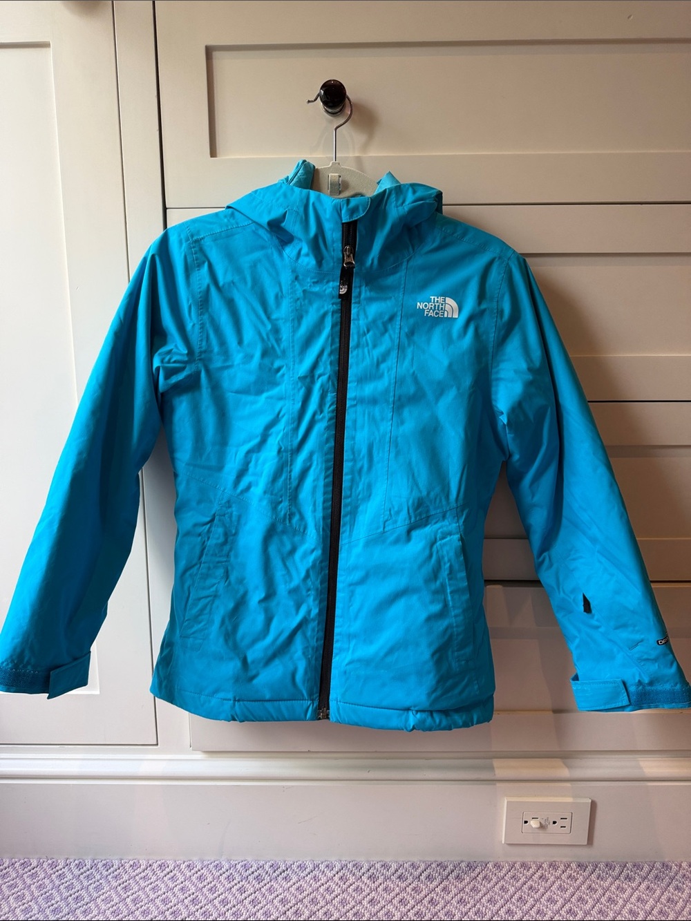 The North Face Kids teal/blue 2 in 1 Hooded Jacket